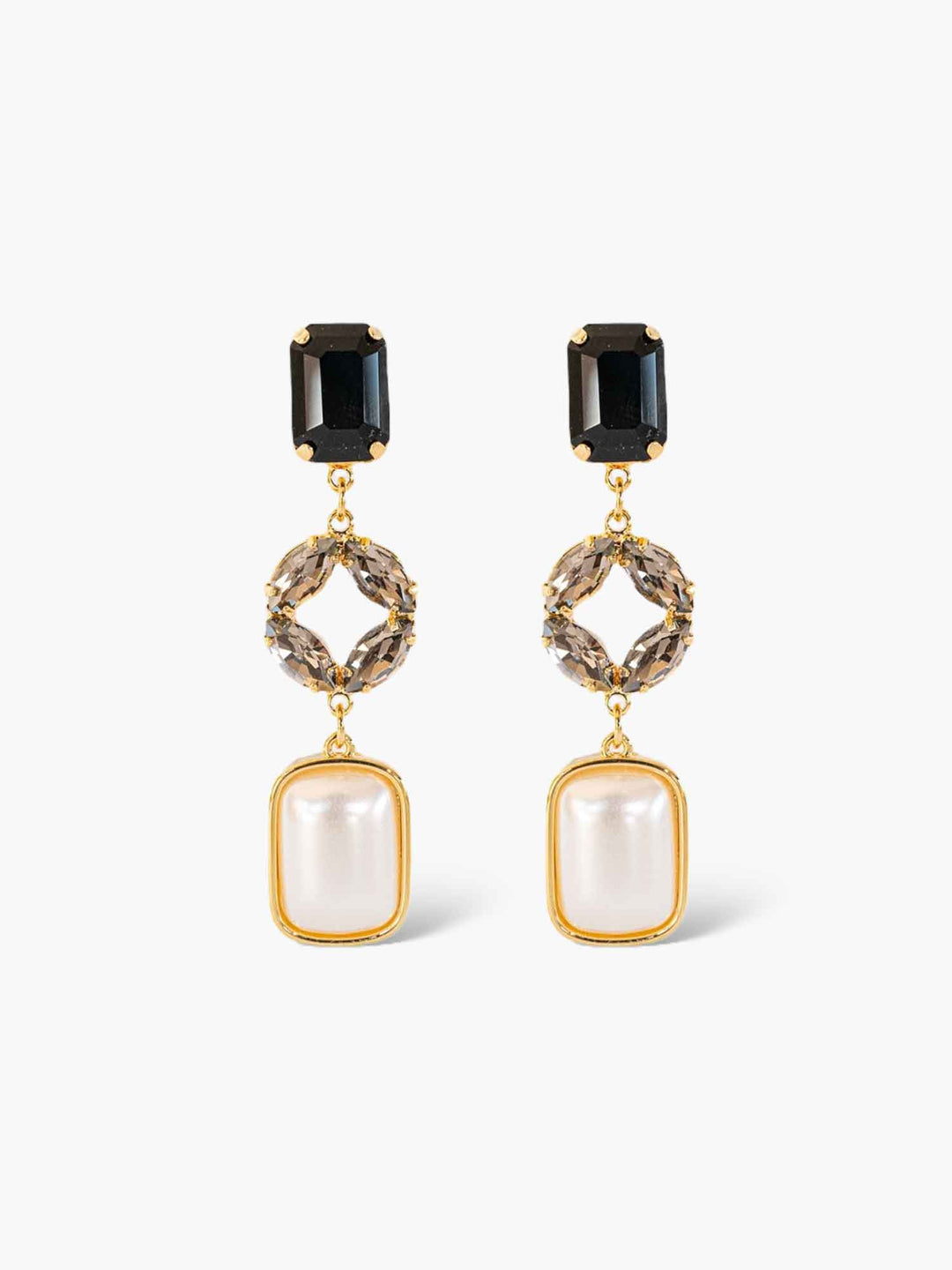 Amara Smoky Quartz Pearl Earrings