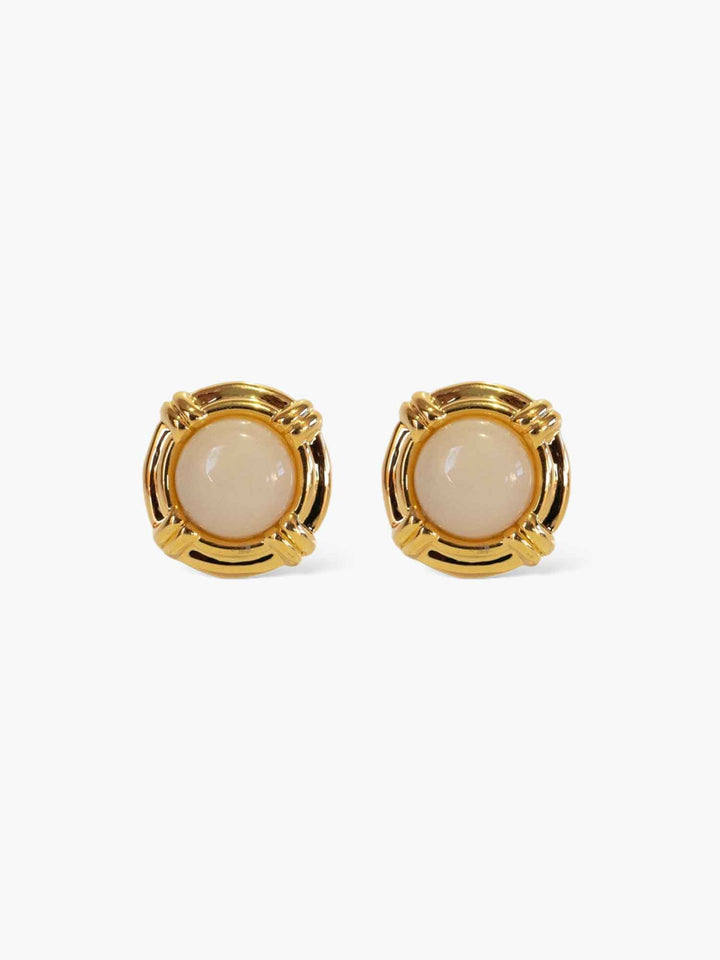 Amira Ivory Agate Earrings