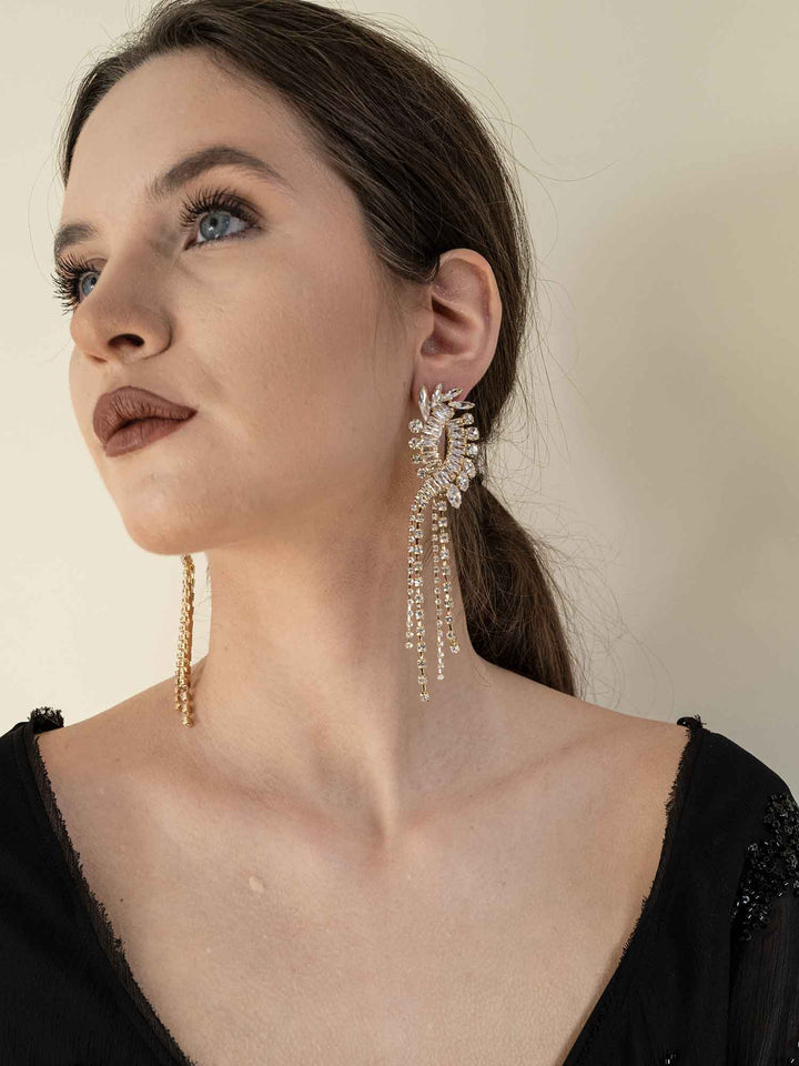 Angelica Cascading Crystal Earrings