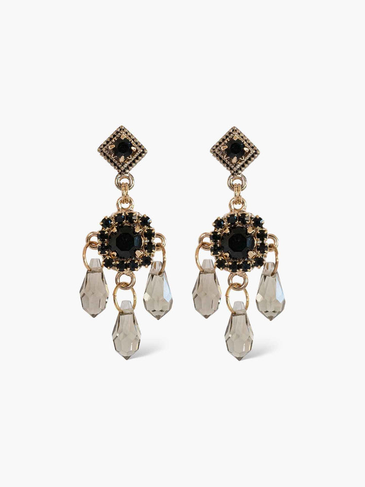 Belladonna Smoky Crystal Earrings