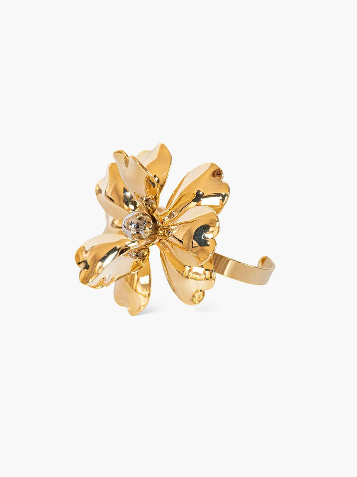 Calliope Gold Flower Statement Cuff