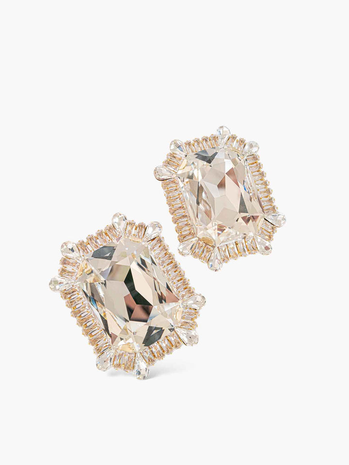 Callista Gold Crystal Earrings