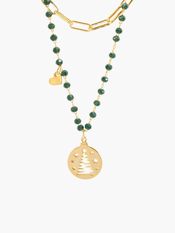 Clarissa Double-Layer Christmas Necklace