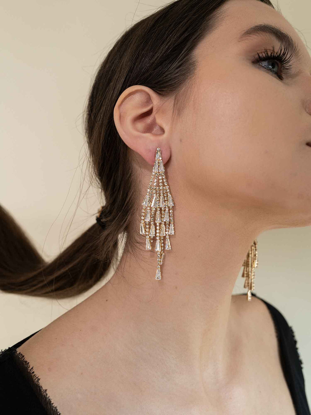 Czarina Crystal Waterfall Earrings