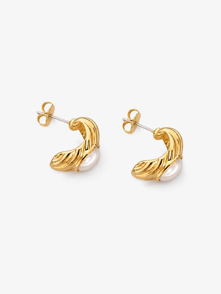 Dawn Pearl Gold Earrings