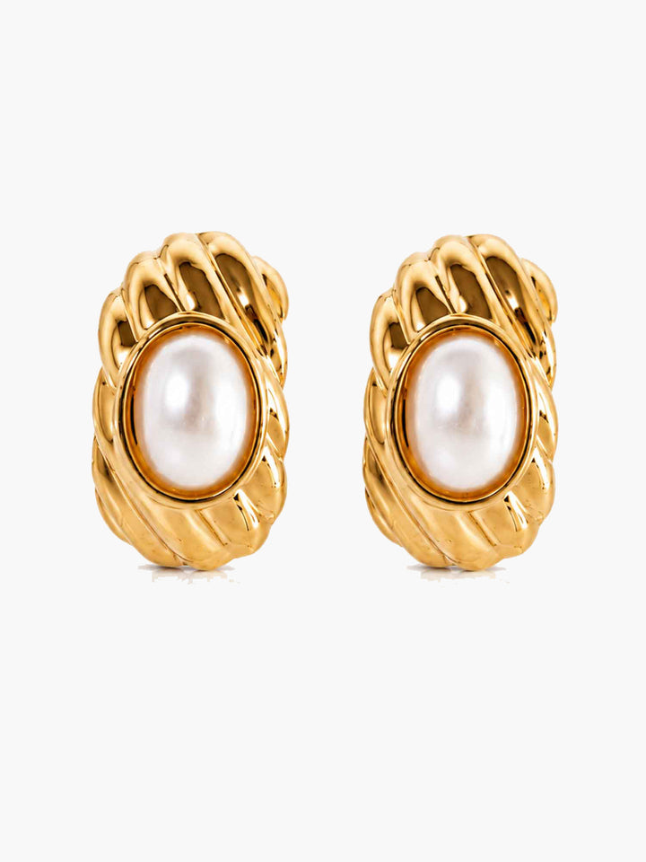 Dawn Pearl Gold Earrings