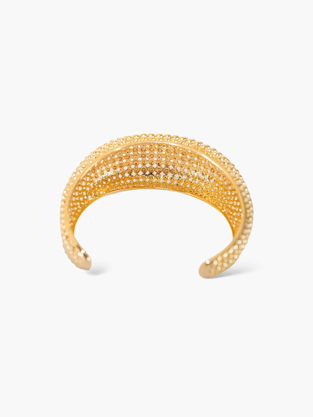 Elysia Gold Textured Statement Cuff Bracelet