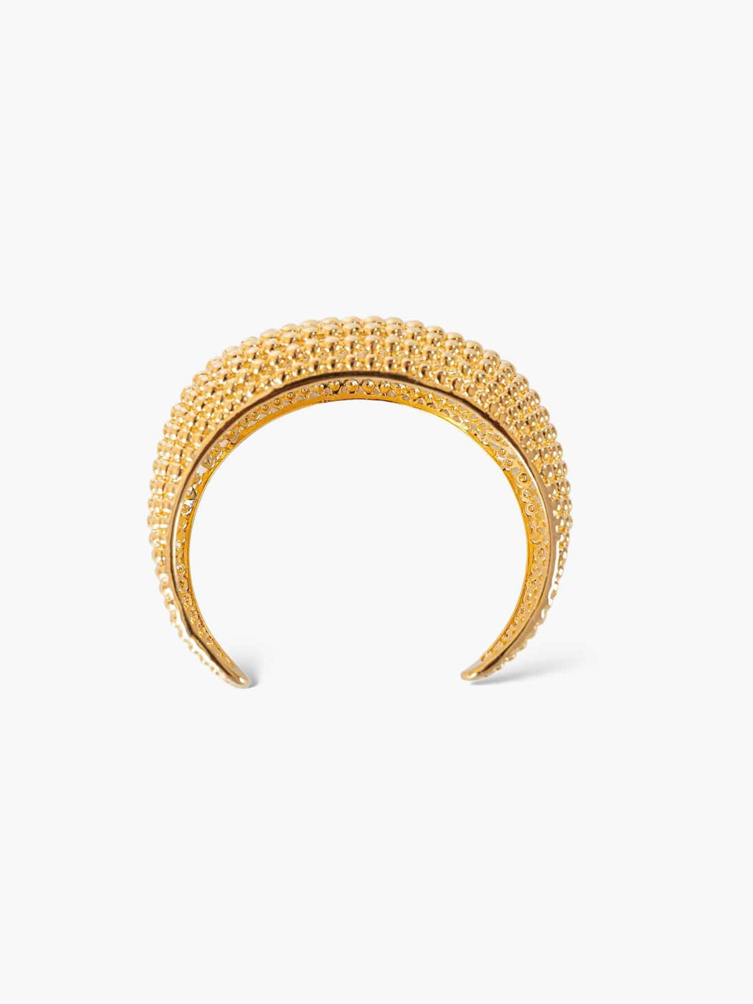 Elysia Gold Textured Statement Cuff Bracelet