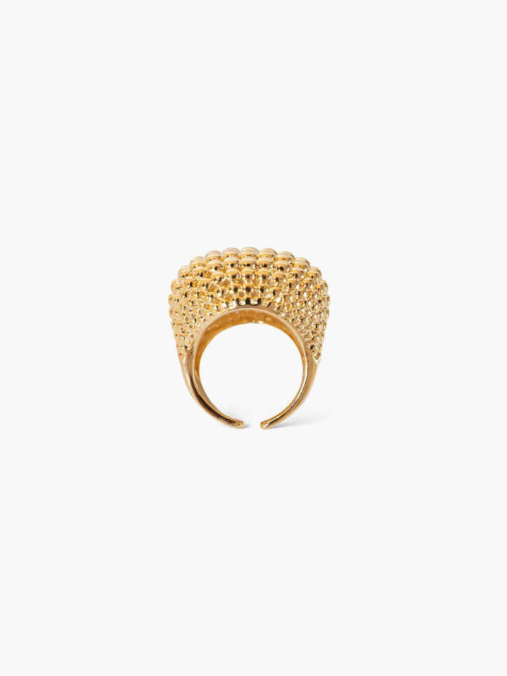 Elysia Gold Textured Statement Ring