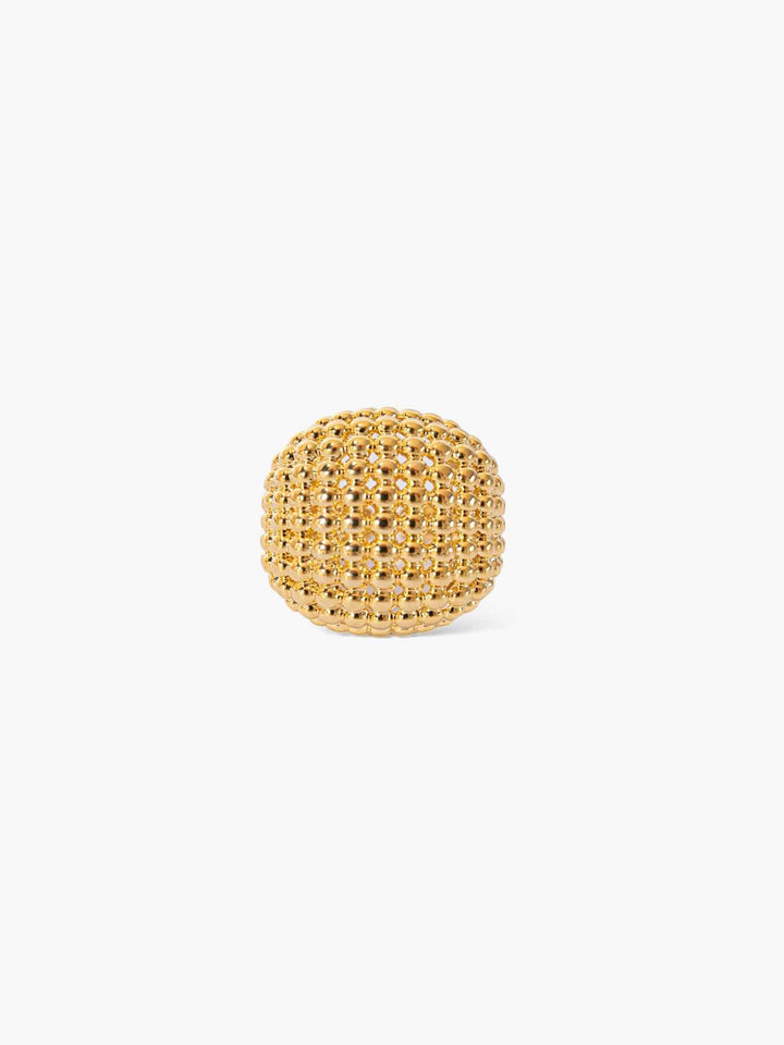 Elysia Gold Textured Statement Ring