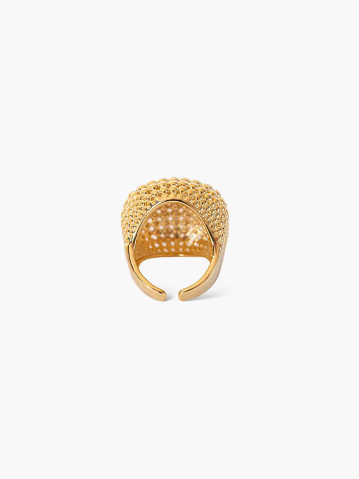 Elysia Gold Textured Statement Ring