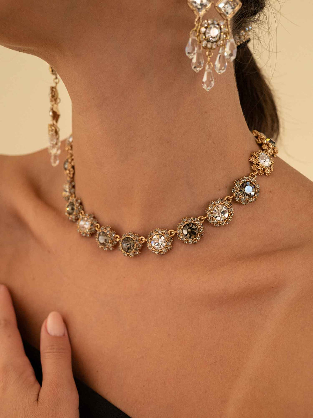 Eulalie Crystal Cluster Necklace