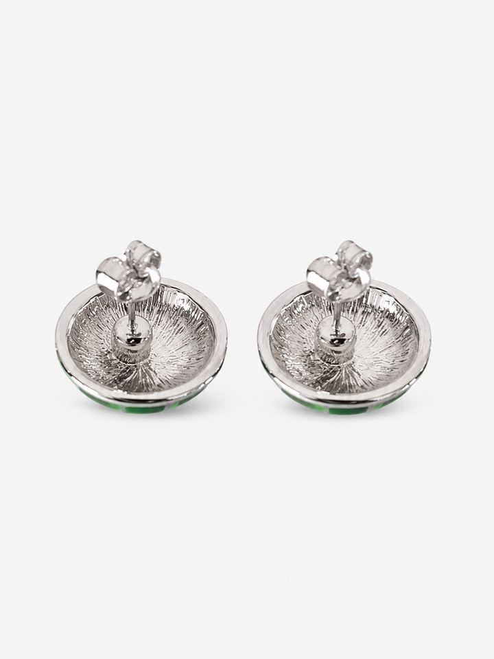 Green Intuition Round Earrings