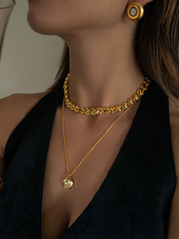 Collar Guia Ajustable Oro CHOKER