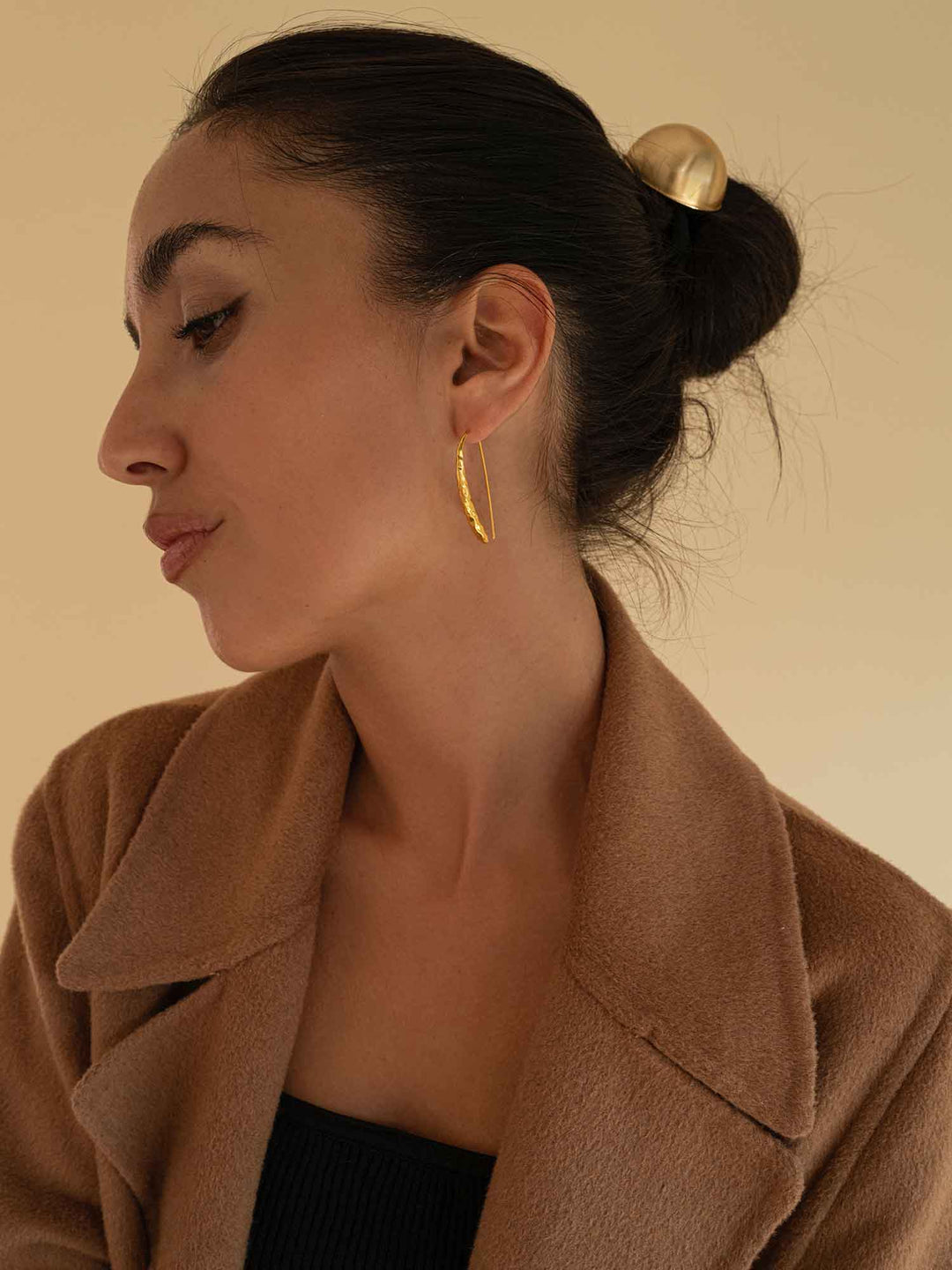 Minimalist Line Gold Earrings