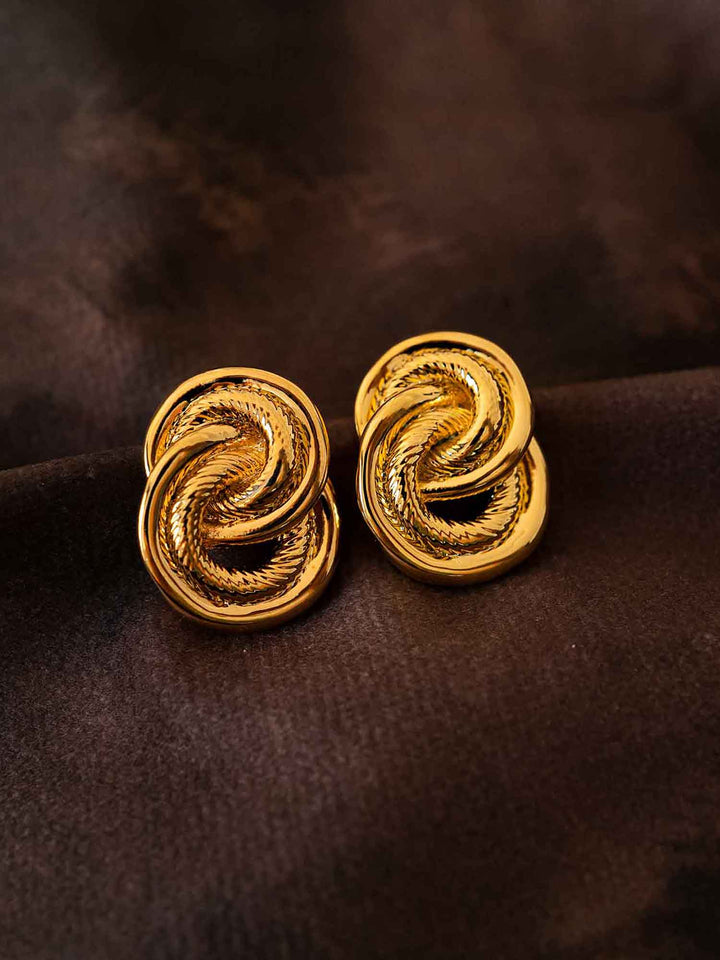 Double Infinity Gold Hoop Earrings