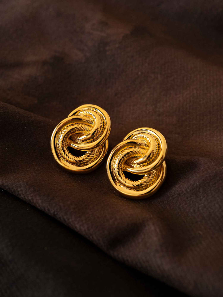 Double Infinity Gold Hoop Earrings