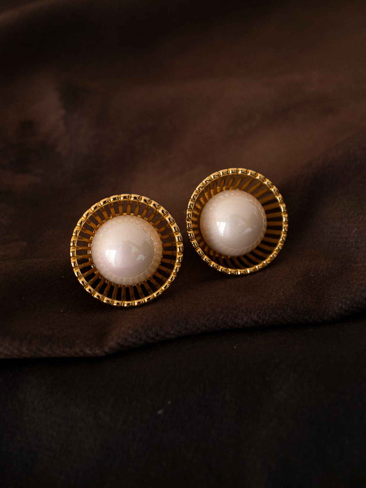 Liora Pearl Encased Stud Earrings