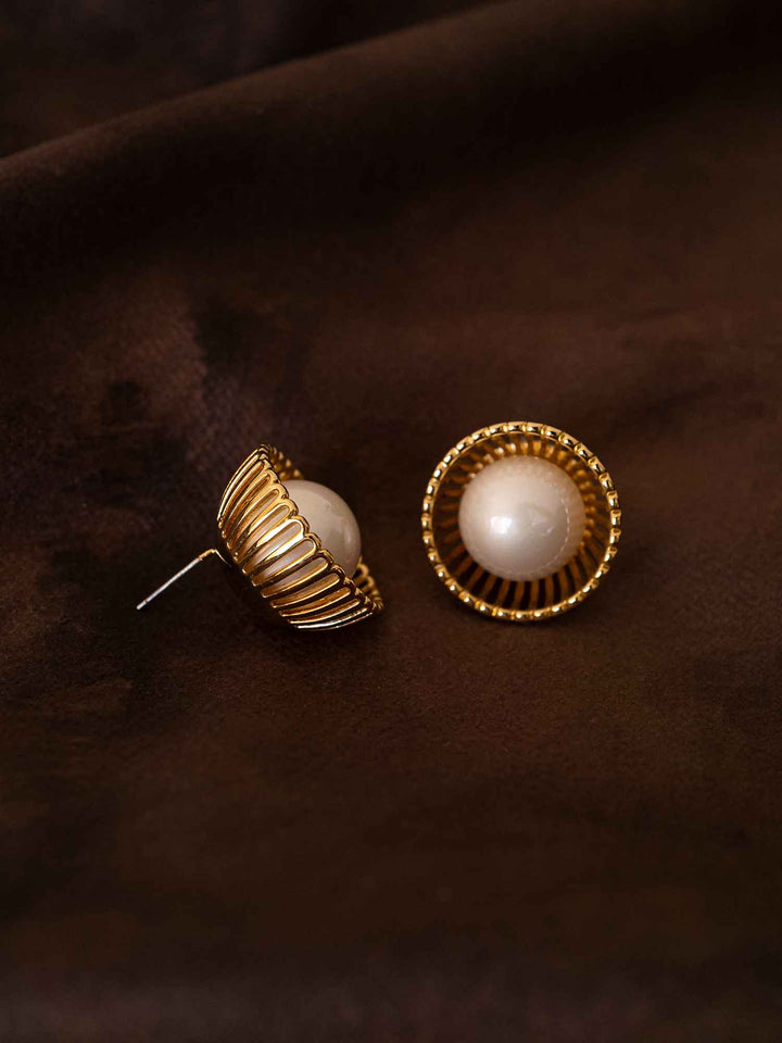 Liora Pearl Encased Stud Earrings