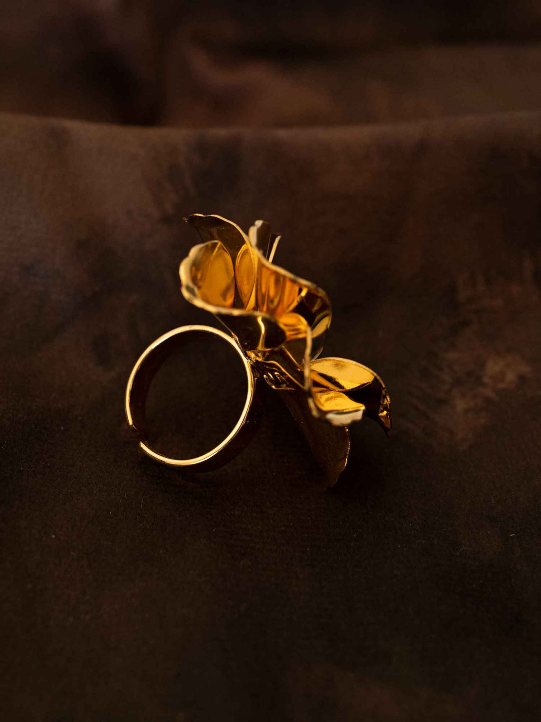 Calliope Gold Flower Statement Ring