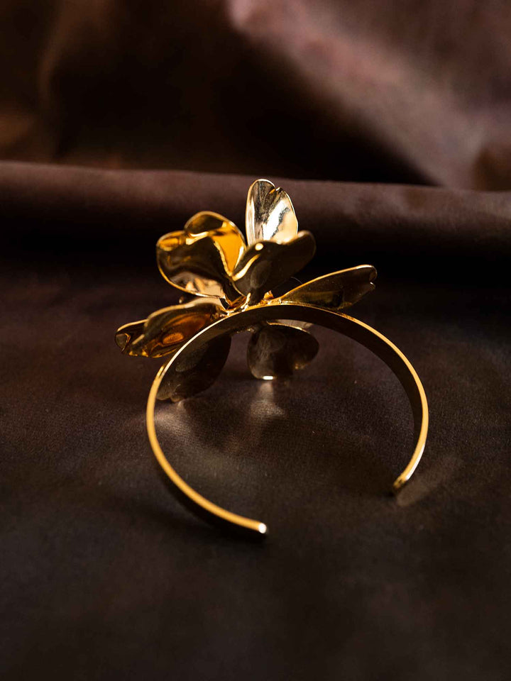 Calliope Gold Flower Statement Cuff