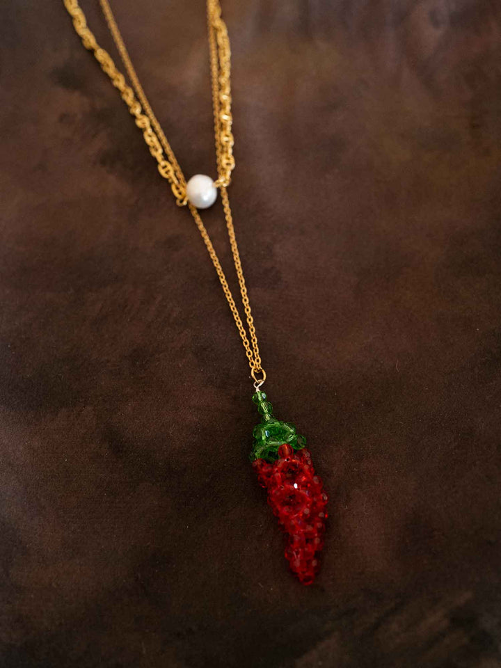 Picante Beaded Necklace