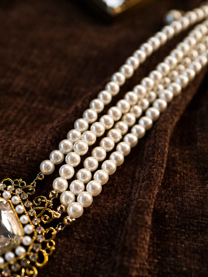Victoria Multi-Strand Pearl Choker Necklace