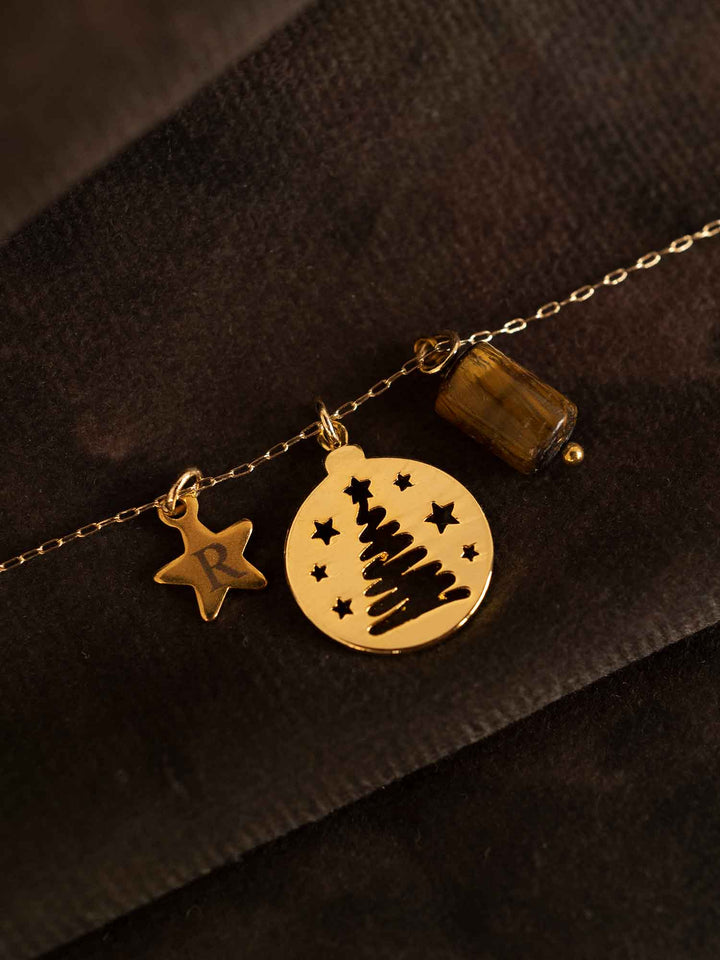 Personalization Christmas tree Necklace