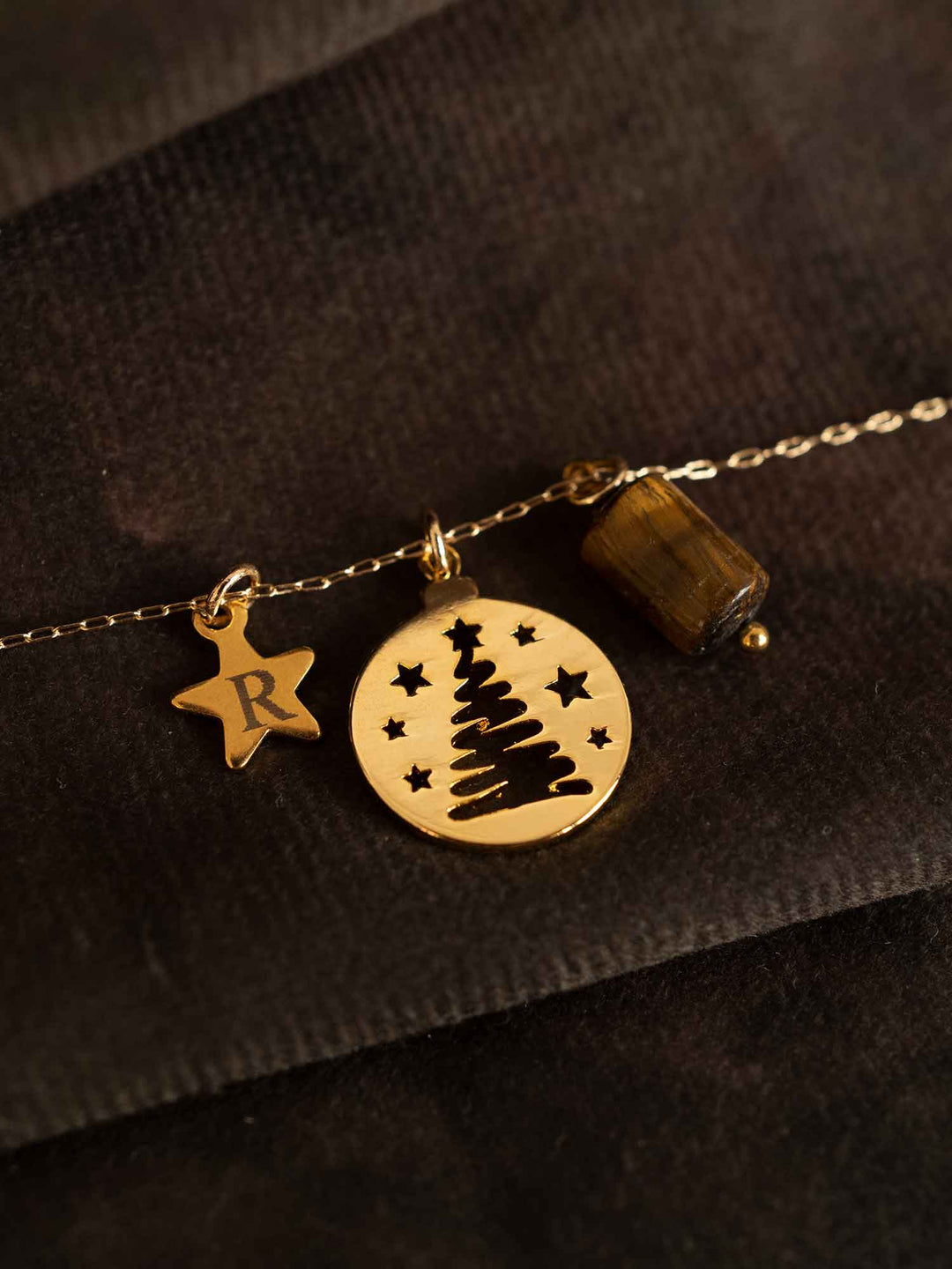 Personalization Christmas tree Necklace