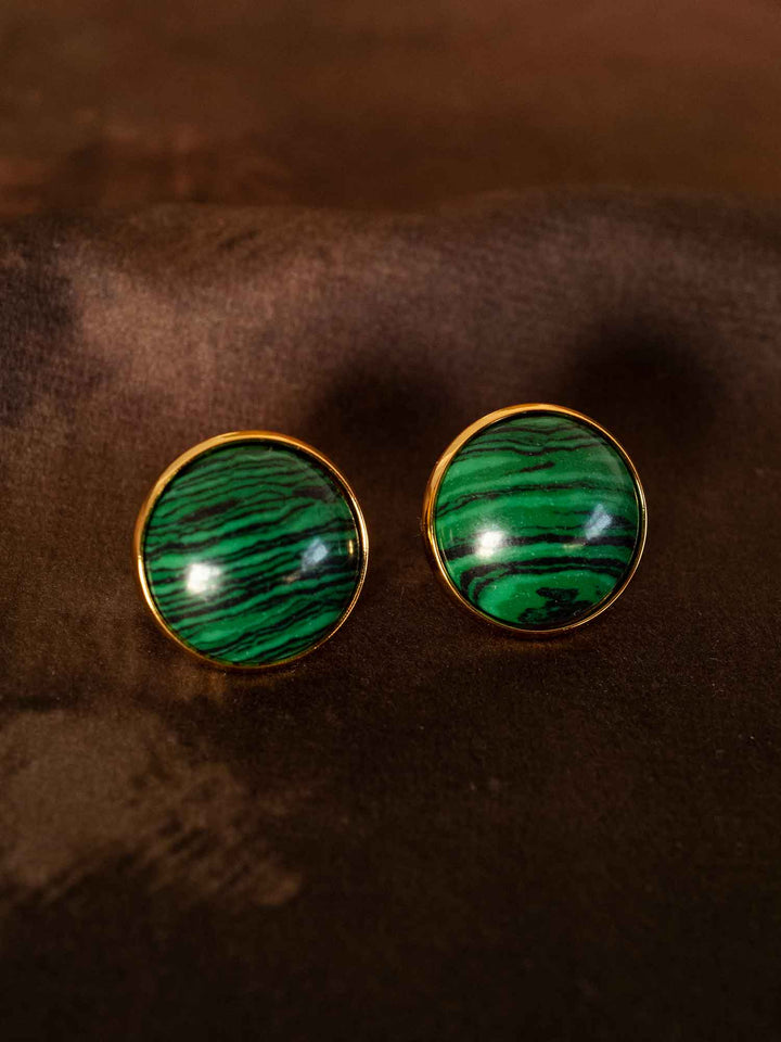 Siona Earrings Malachite