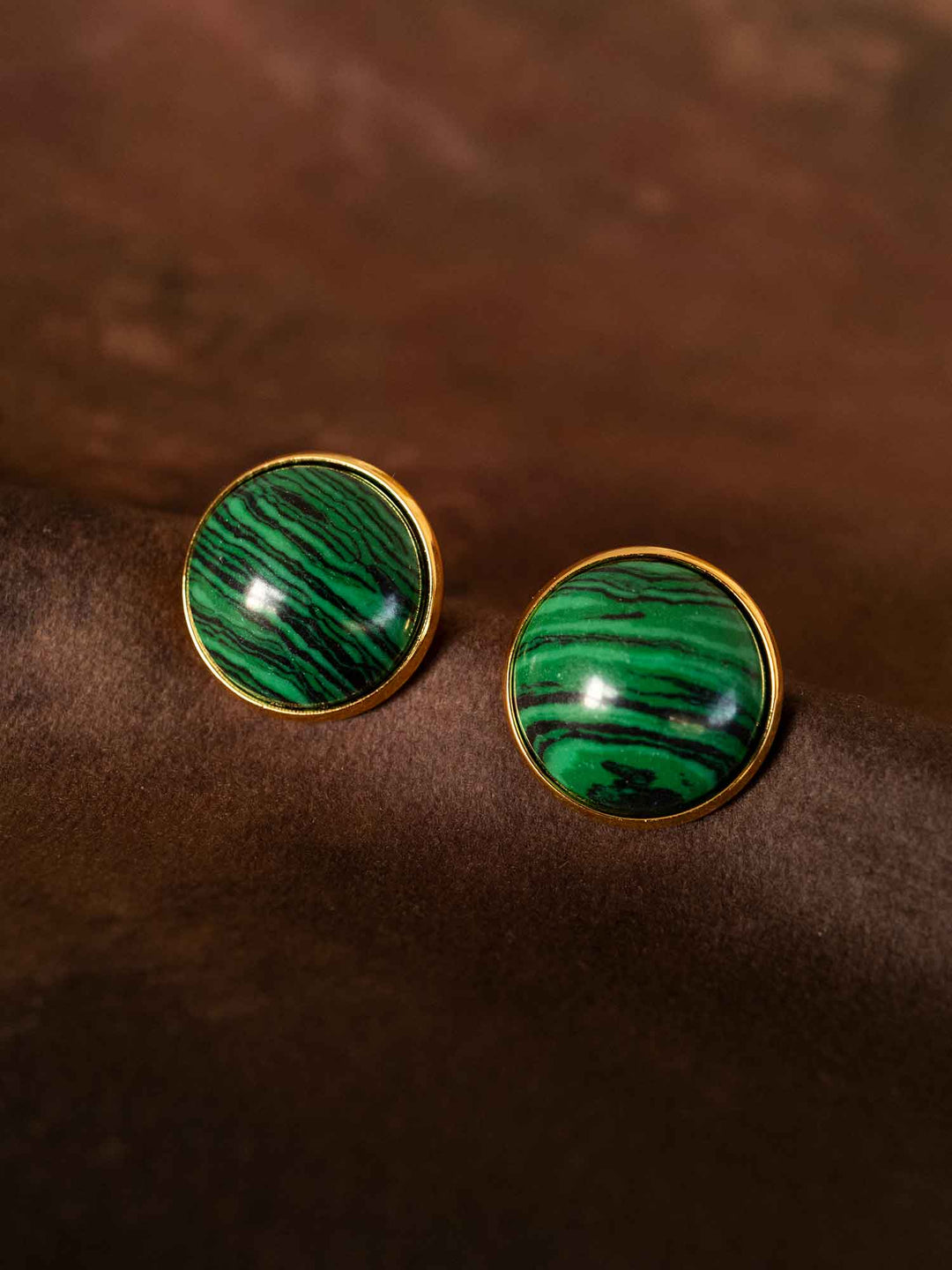 Siona Earrings Malachite