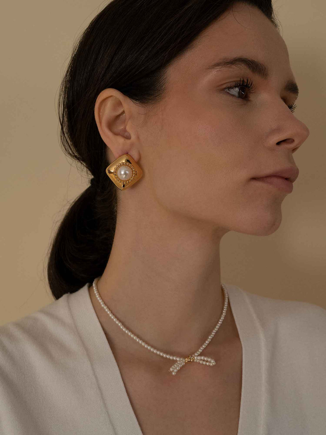 Melina Earrings Pearl