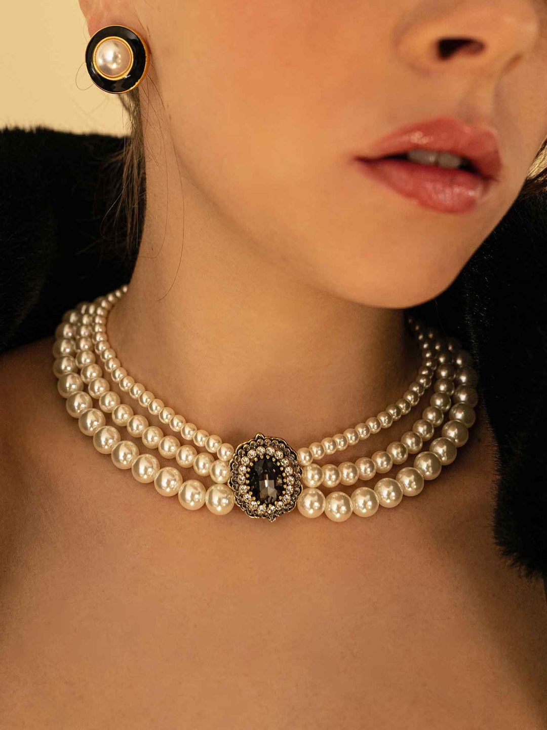Margaux Vintage Pearl Choker Necklace – RteRme