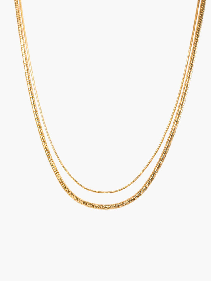 Paola Dual Layer Gold Necklace