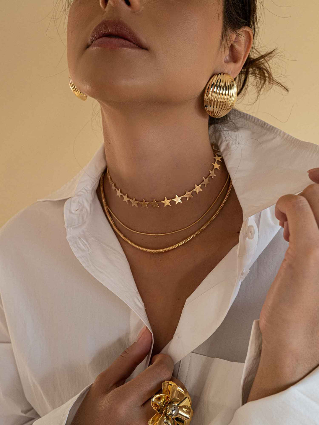 Paola Dual Layer Gold Necklace