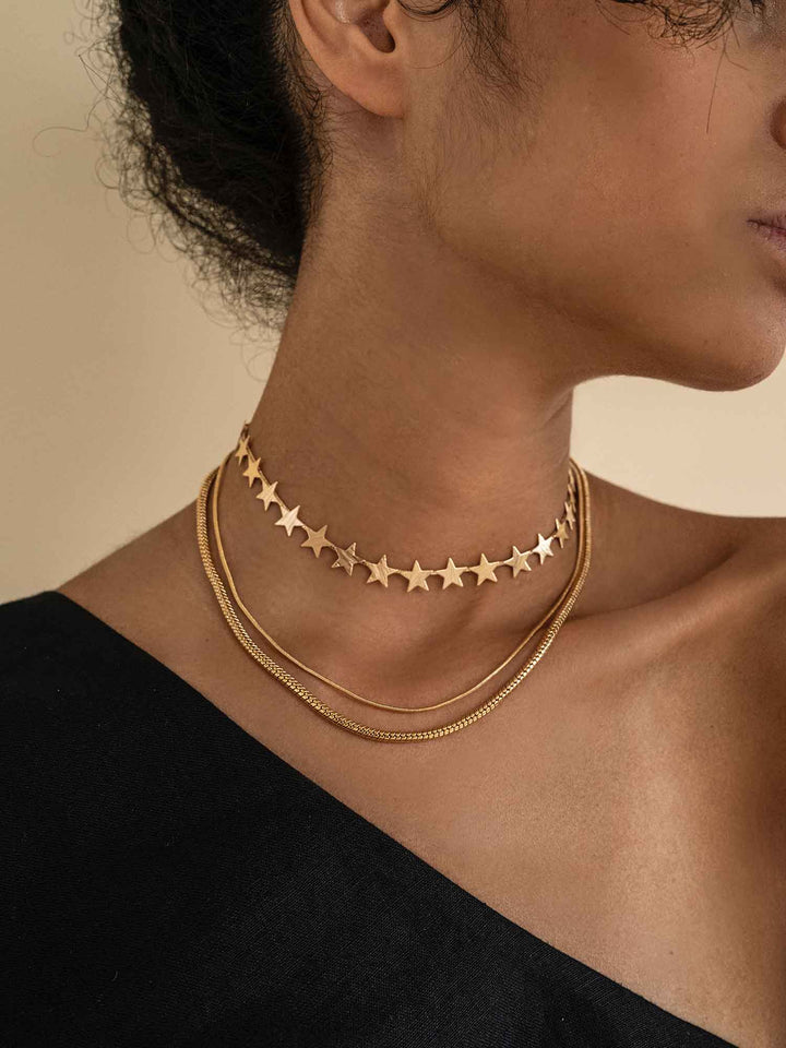 Paola Dual Layer Gold Necklace