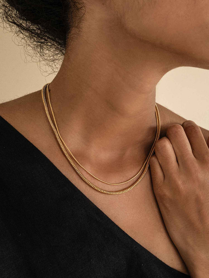 Paola Dual Layer Gold Necklace