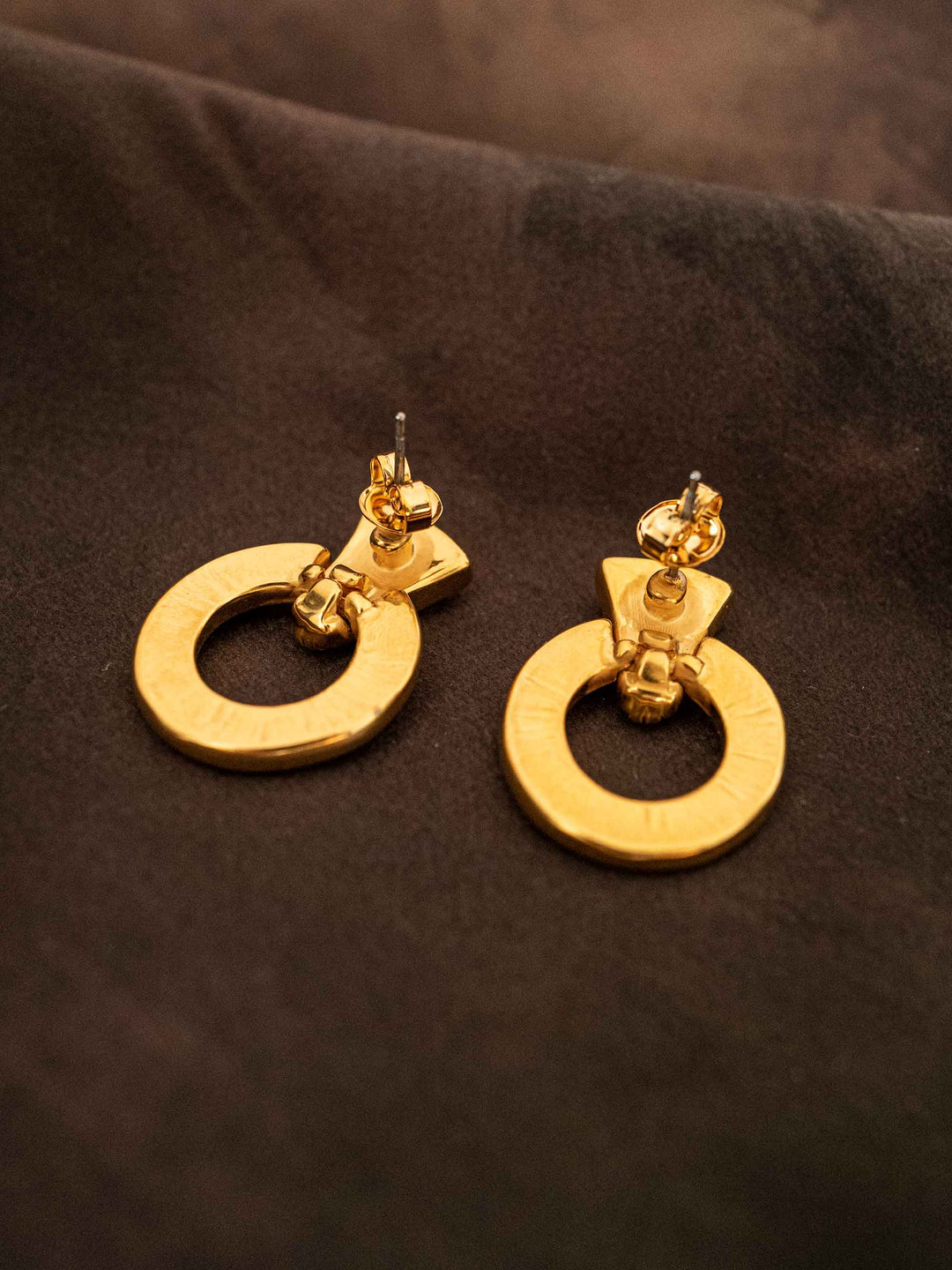 One Gold Hoop Earrings