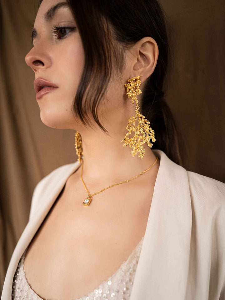 Large golden earrings