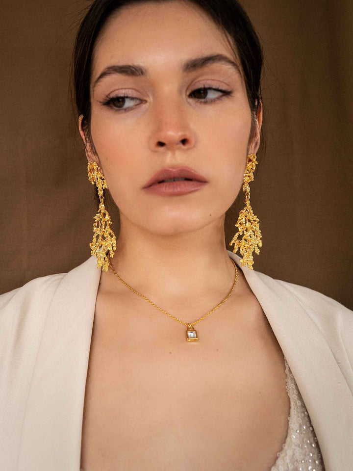 Large golden earrings