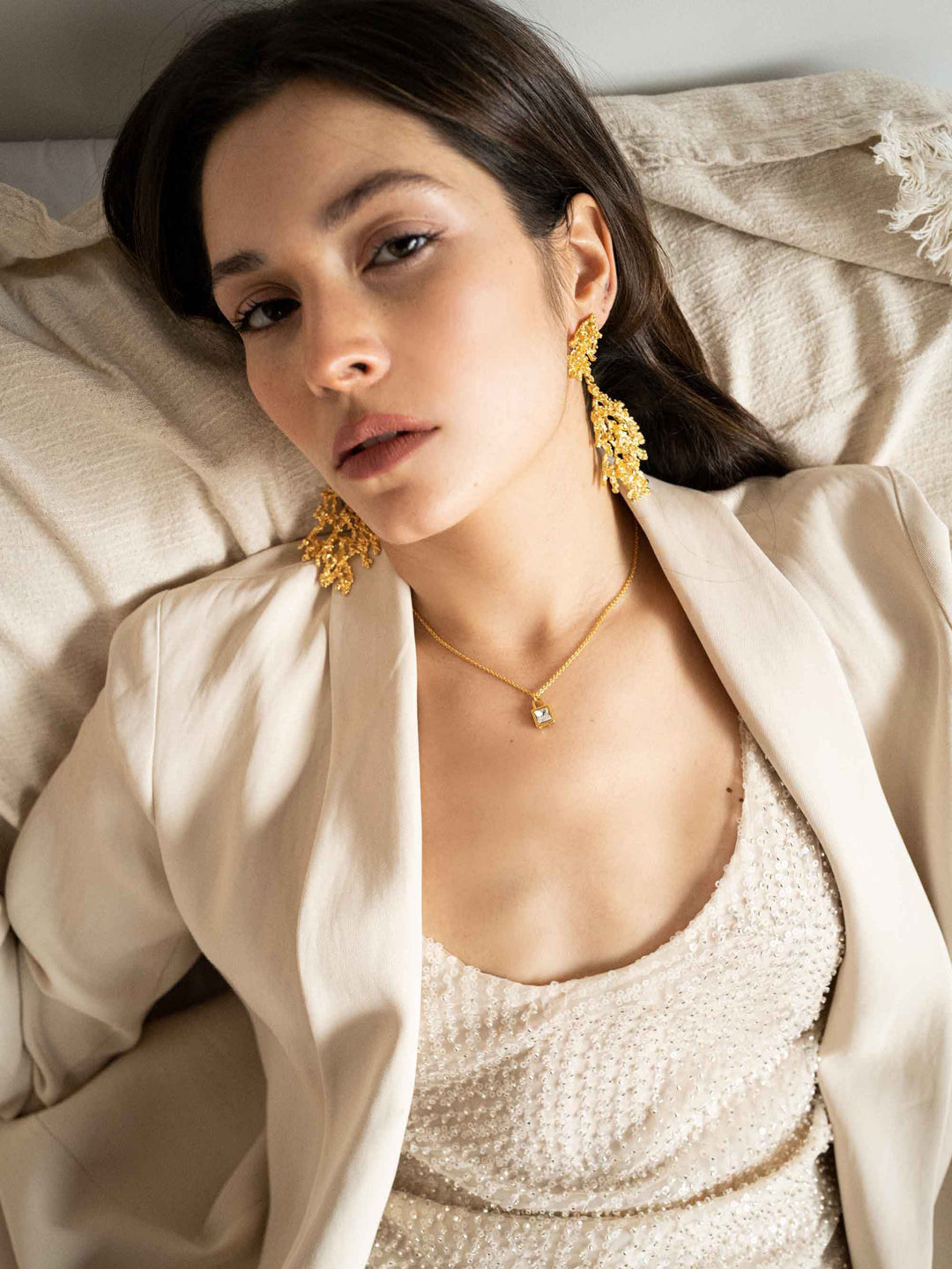 Large golden earrings