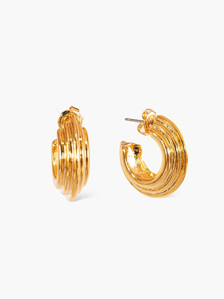 Pendientes Aros baño de Oro 18k Basics