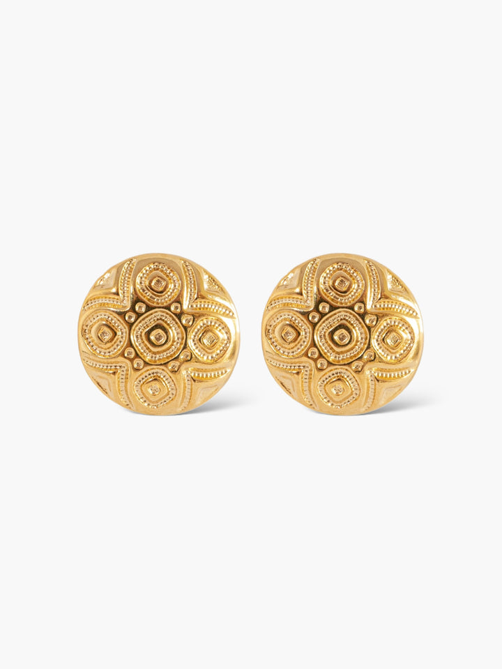 Mysterious Totem Gold Earrings