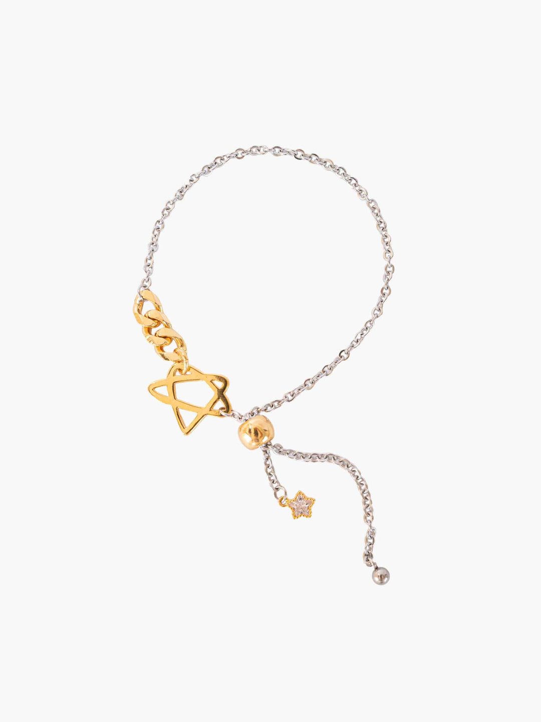 Pulsera Estrella de la Suerte de Oro Plata