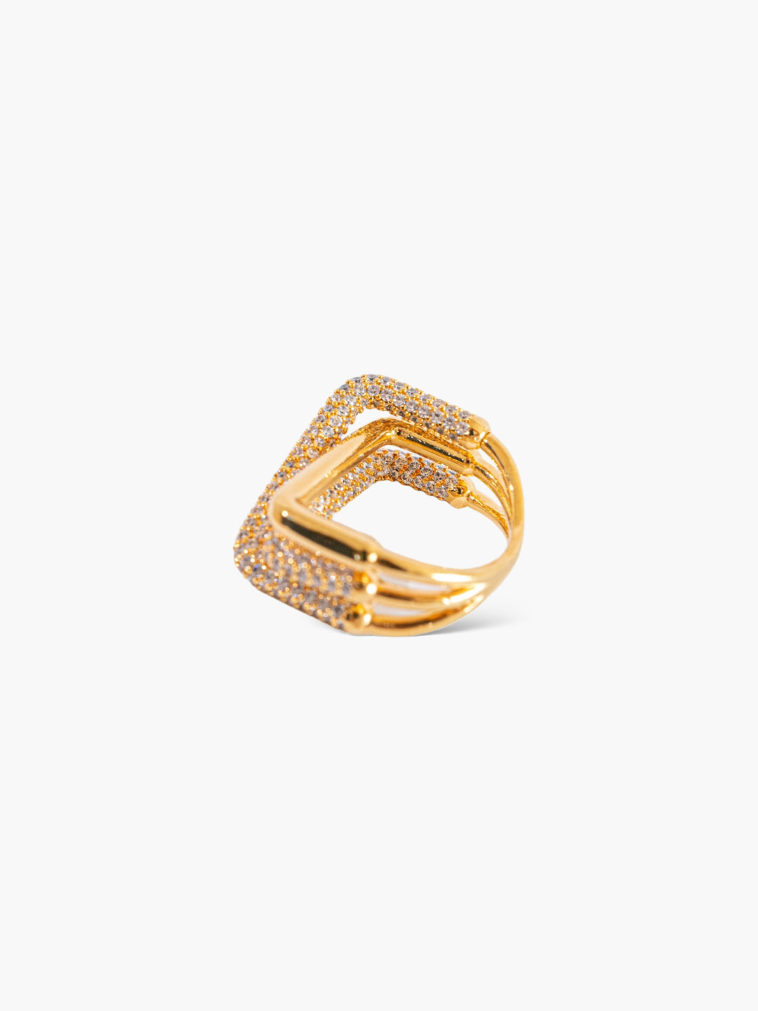 Anillo Engaste completo de diamantes Fashion