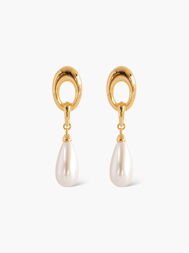 Angel Tear Pearl Gold Earrings