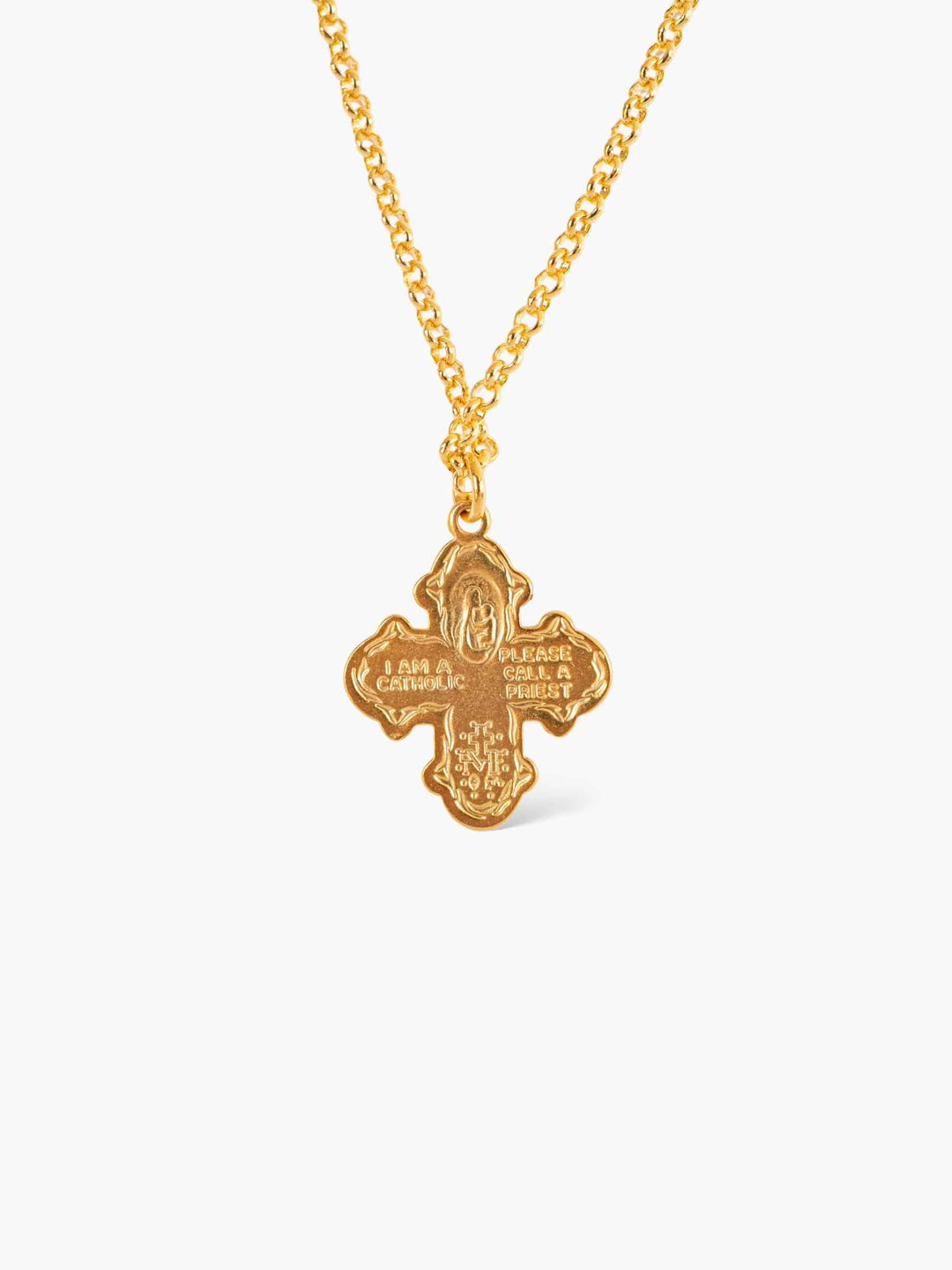 Double Layer Cross Gold Necklace