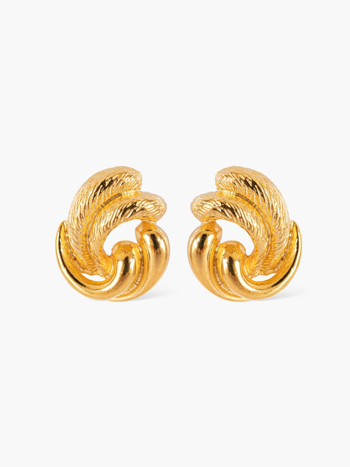 Twisted Mist Gold Earrings