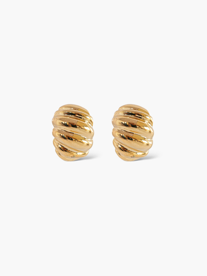 Simplicity Spiral Gold Earrings