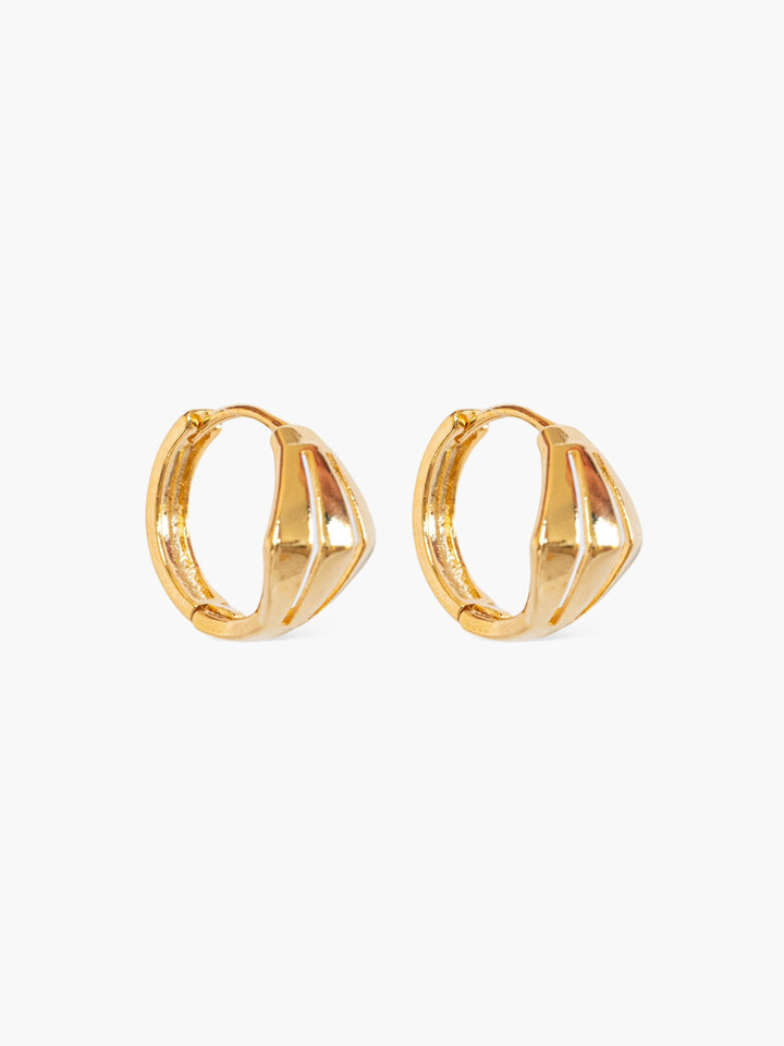 Crown Gold Hoop Earrings